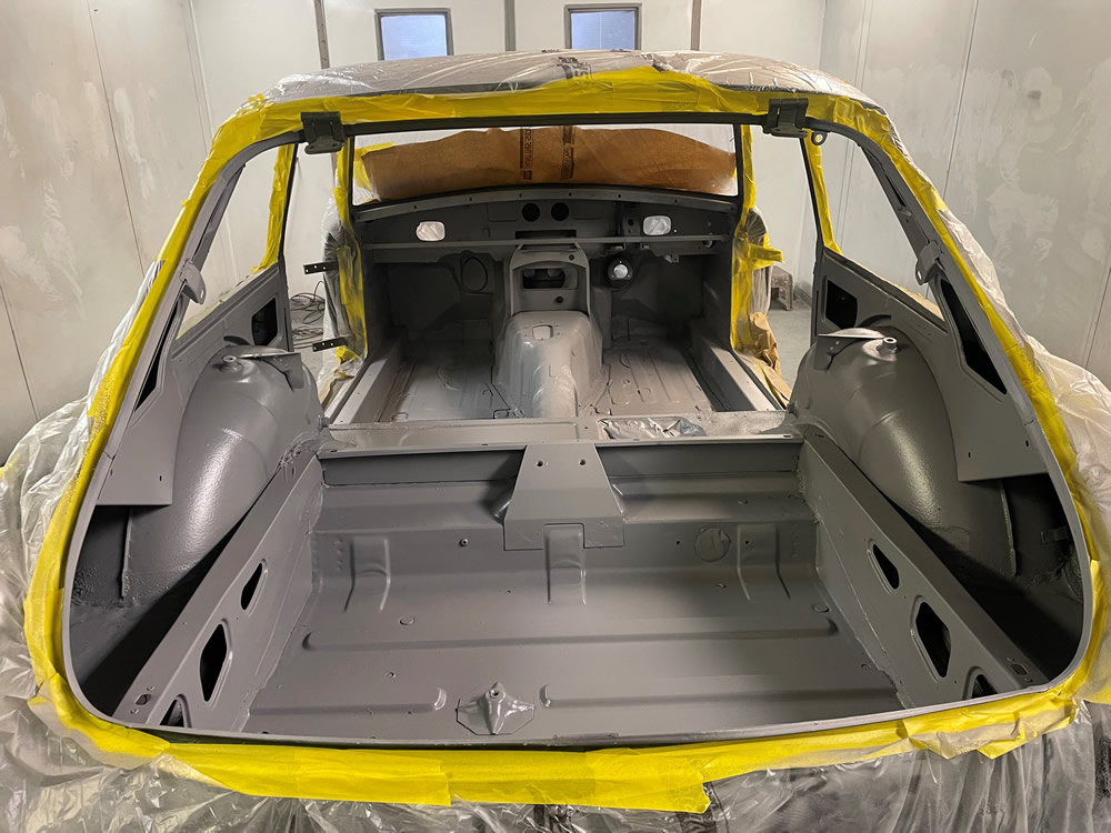 MGB GT in primer