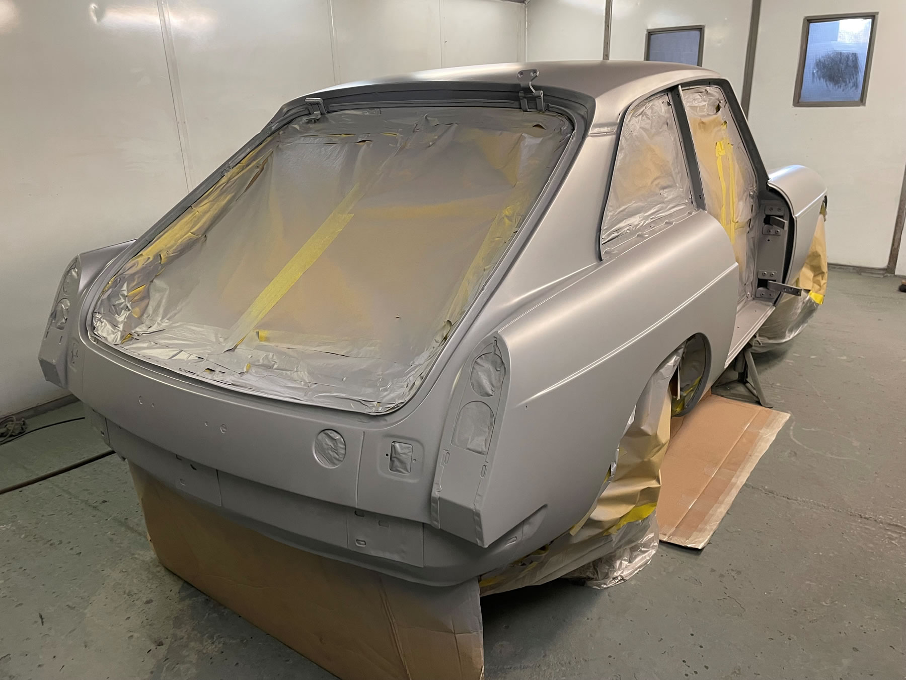 MGB GT in primer