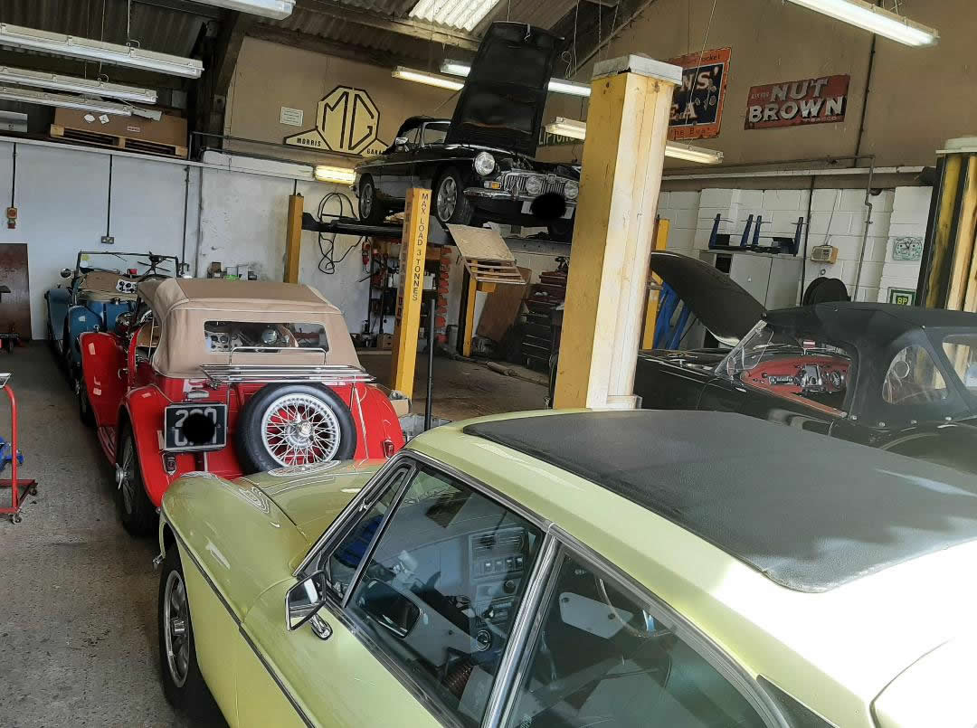 Interesting cars in workshop